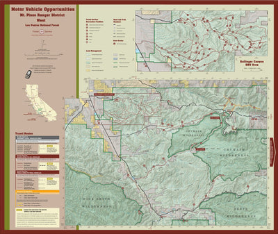 US Forest Service R5 Mount Pinos Motor Vehicle Opportunity Guide (West) digital map