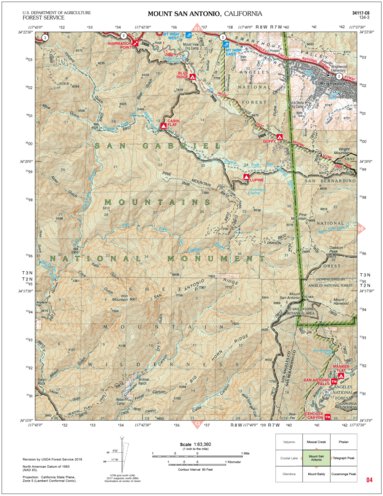 US Forest Service R5 Mount San Antonio (San Bernardino Atlas) digital map