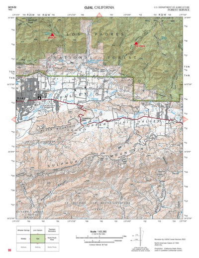 US Forest Service R5 Ojai CA digital map