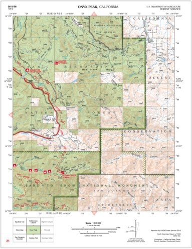 US Forest Service R5 Onyx Peak digital map
