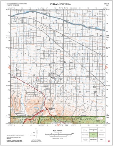 US Forest Service R5 Phelan (San Bernardino Atlas) digital map