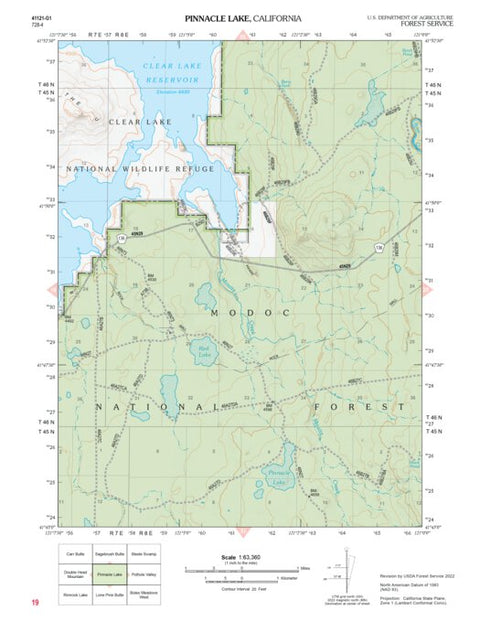 US Forest Service R5 Pinnacle Lake digital map