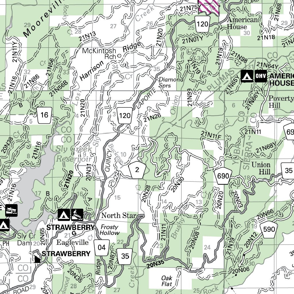Plumas Woodcutting Map Feather River RD by US Forest Service R5