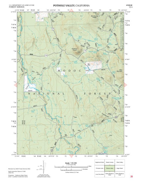 US Forest Service R5 Pothole Valley digital map