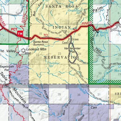 US Forest Service R5 San Bernardino National Forest Visitor Map (south) digital map