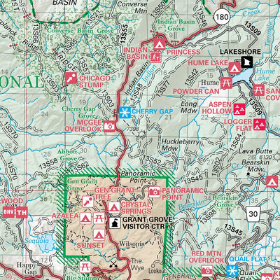 Sequoia National Forest Visitor Map (North) Preview 3