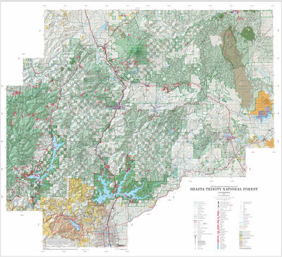 US Forest Service R5 Shasta-Trinity National Forest Visitor Map (East) digital map