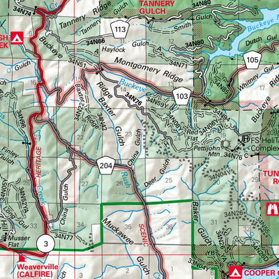 US Forest Service R5 Shasta-Trinity National Forest Visitor Map (West) digital map