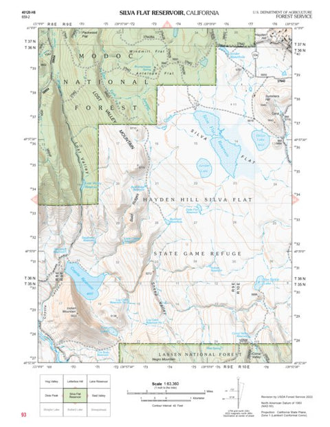US Forest Service R5 Silva Flat Reservoir digital map