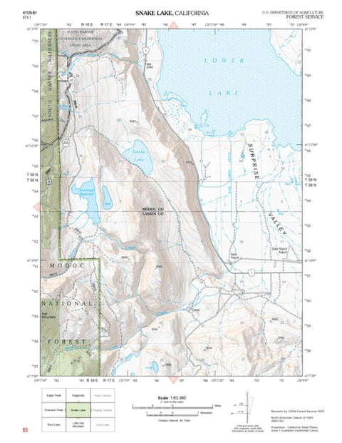 US Forest Service R5 Snake Lake digital map