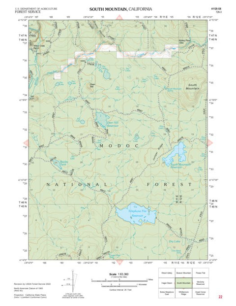 US Forest Service R5 South Mountain digital map
