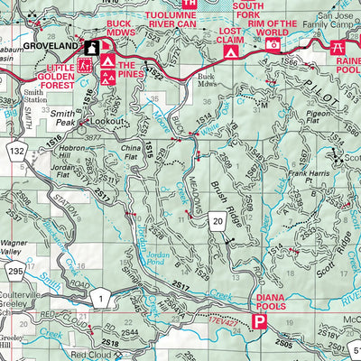 Stanislaus National Forest Visitor Map Preview 3