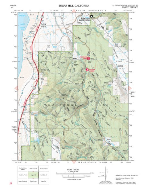 US Forest Service R5 Sugar Hill digital map