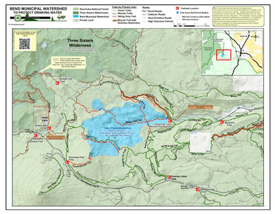 US Forest Service R6 Pacific Northwest Region (WA/OR) Bend Municipal Watershed Trails digital map