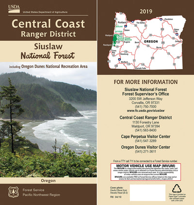 US Forest Service R6 Pacific Northwest Region (WA/OR) Central Coast Ranger District Map bundle bundle