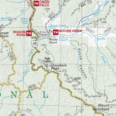 US Forest Service R6 Pacific Northwest Region (WA/OR) Central Coast Ranger District Map South - ODNRA North digital map