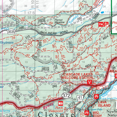 US Forest Service R6 Pacific Northwest Region (WA/OR) Central Oregon Cascades Recreation Map North digital map