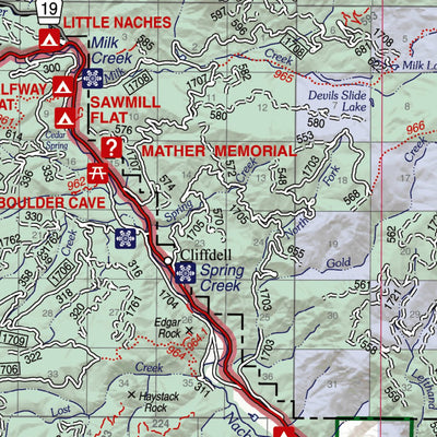 US Forest Service R6 Pacific Northwest Region (WA/OR) Central Washington Cascades Recreation Map South digital map