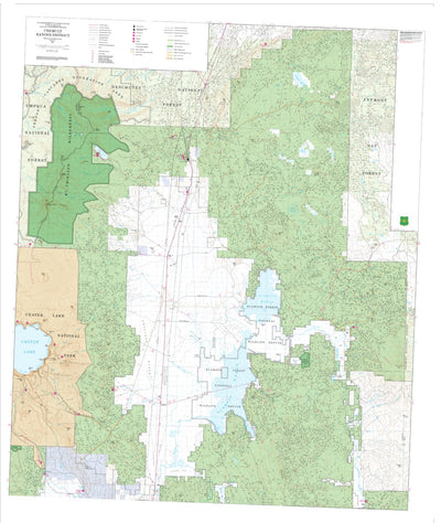 US Forest Service R6 Pacific Northwest Region (WA/OR) Chemult Ranger District Map digital map