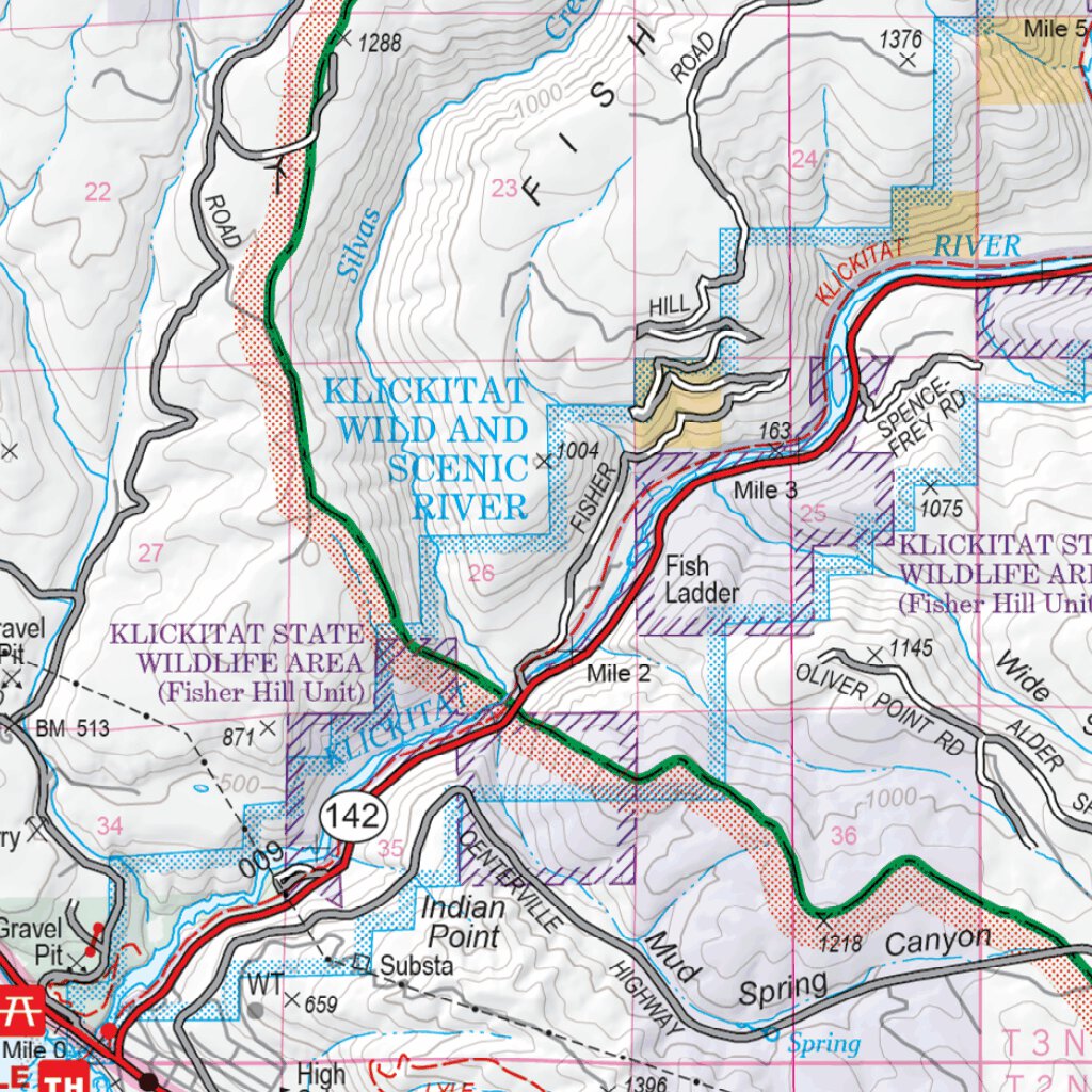 Columbia River Gorge NSA Recreation Map East by US Forest Service R6 ...