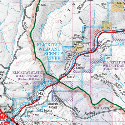 US Forest Service R6 Pacific Northwest Region (WA/OR) Columbia River Gorge NSA Recreation Map East digital map