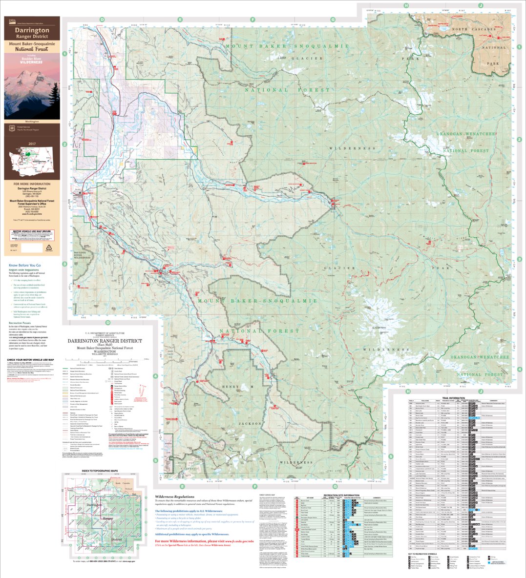 Darrington Ranger District Map East by US Forest Service R6 Pacific ...