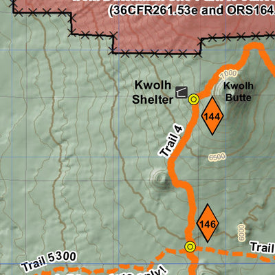 US Forest Service R6 Pacific Northwest Region (WA/OR) Deschutes National Forest: Bend Area Snowmobile Trails Map 2015-2016 digital map
