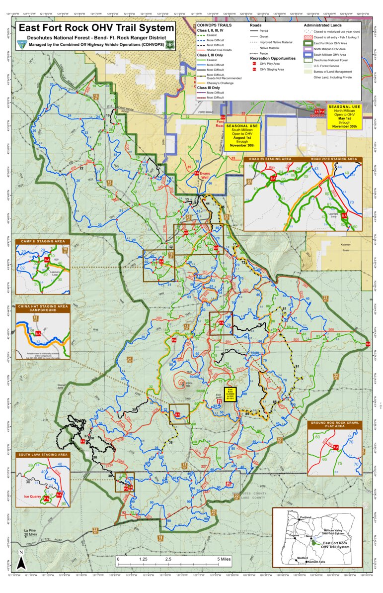 Deschutes National Forest COHVOPS East Fort Rock OHV Trail