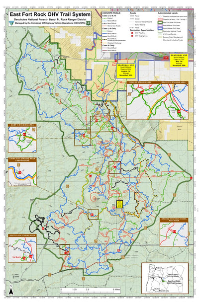 US Forest Service R6 Pacific Northwest Region (WA/OR) Deschutes National Forest - COHVOPS - East Fort Rock OHV Trail System, digital map