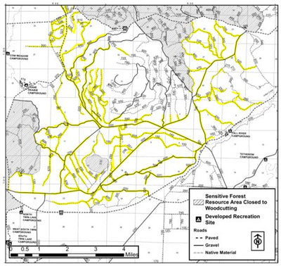 US Forest Service R6 Pacific Northwest Region (WA/OR) Deschutes NF - Bend Fort Rock RD - Roadside 2 Firewood Map digital map