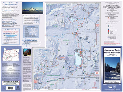 US Forest Service R6 Pacific Northwest Region (WA/OR) Diamond Lake Winter Recreation Map digital map