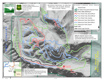 US Forest Service R6 Pacific Northwest Region (WA/OR) Evans Creek ORV Area - Mount Baker-Snoqualmie National Forest digital map