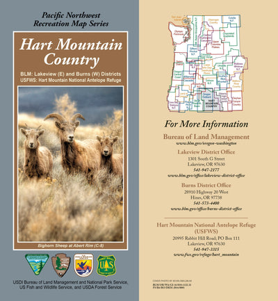 US Forest Service R6 Pacific Northwest Region (WA/OR) Hart Mountain Country Recreation Map bundle bundle