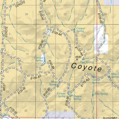 US Forest Service R6 Pacific Northwest Region (WA/OR) Hart Mountain Country Recreation Map South digital map