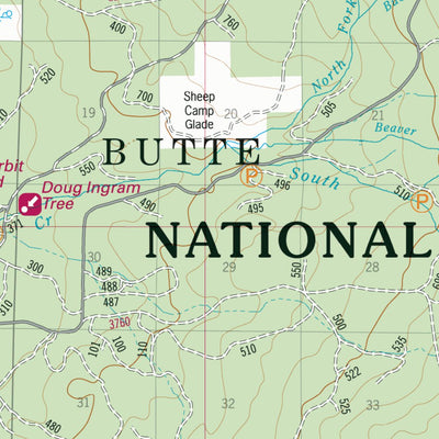 US Forest Service R6 Pacific Northwest Region (WA/OR) High Cascades Ranger District Map South digital map