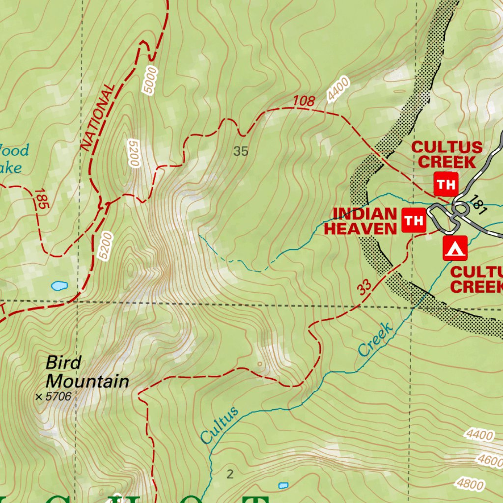 Indian Heaven Wilderness Map by US Forest Service R6 Pacific Northwest 