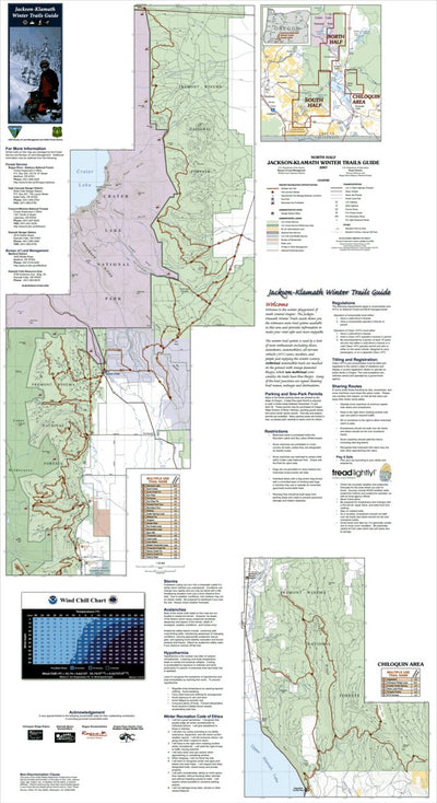US Forest Service R6 Pacific Northwest Region (WA/OR) Jackson-Klamath Winter Trails Guide North digital map