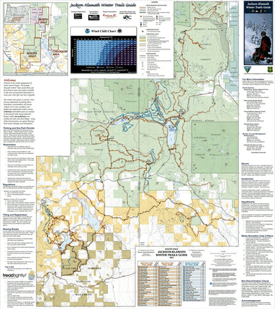 US Forest Service R6 Pacific Northwest Region (WA/OR) Jackson-Klamath Winter Trails Guide South digital map