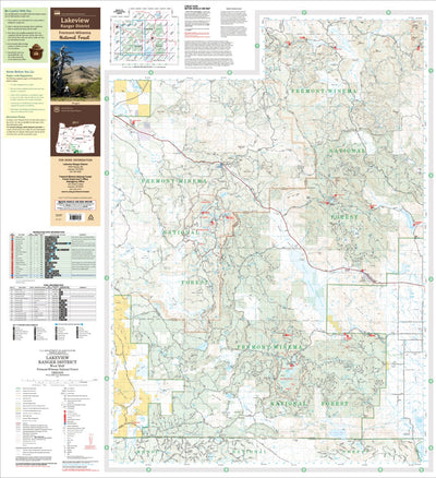 US Forest Service R6 Pacific Northwest Region (WA/OR) Lakeview Ranger District Map West digital map