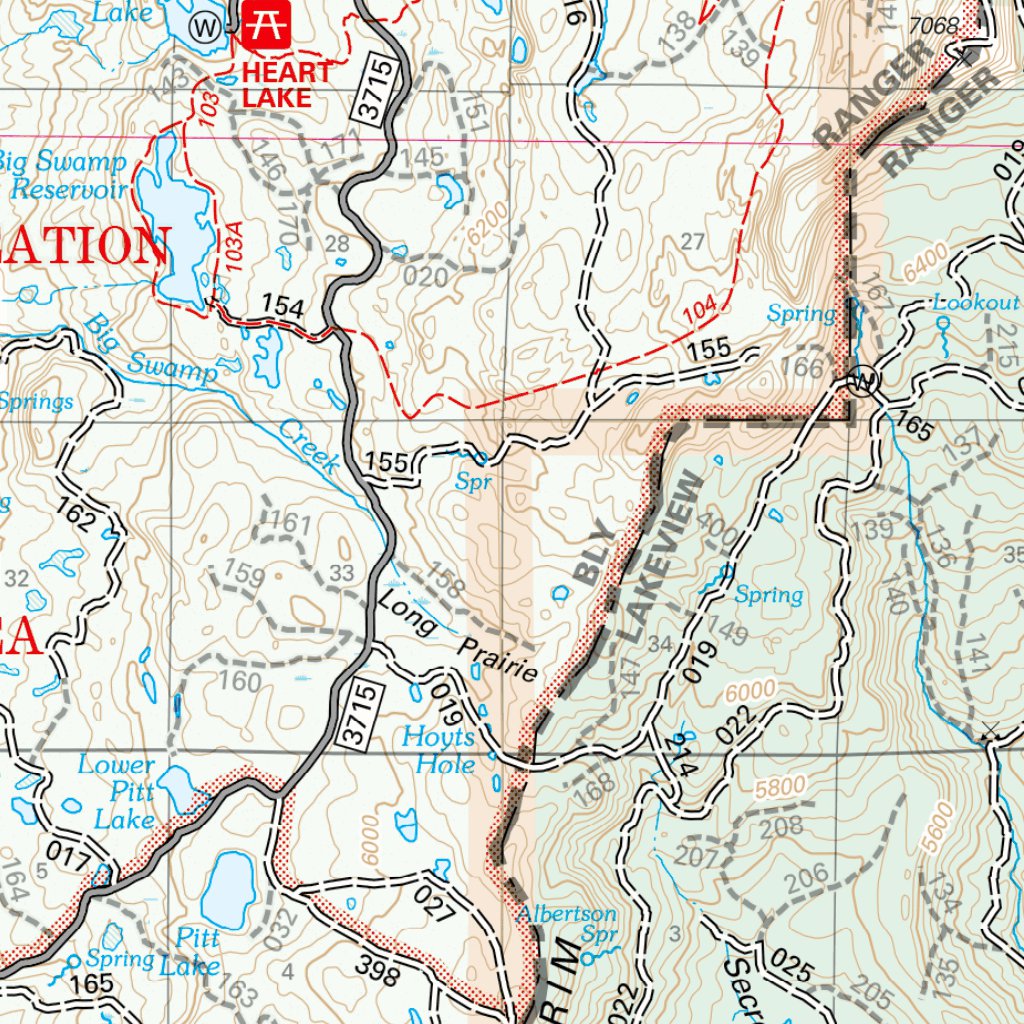 Lakeview Ranger District Map West by US Forest Service R6 Pacific