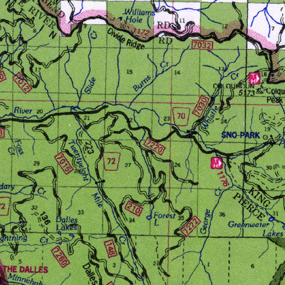 US Forest Service R6 Pacific Northwest Region (WA/OR) Mount Baker-Snoqualmie National Forest Visitor Map South digital map