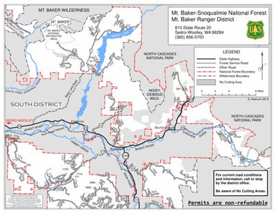 US Forest Service R6 Pacific Northwest Region (WA/OR) Mt. Baker-Snoqualmie NF - Mt. Baker RD (South) - Christmas Tree Harvest - 2019 digital map