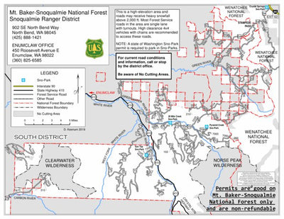US Forest Service R6 Pacific Northwest Region (WA/OR) Mt. Baker-Snoqualmie NF - Snoqualmie RD (South) - Christmas Tree Harvest - 2019 digital map