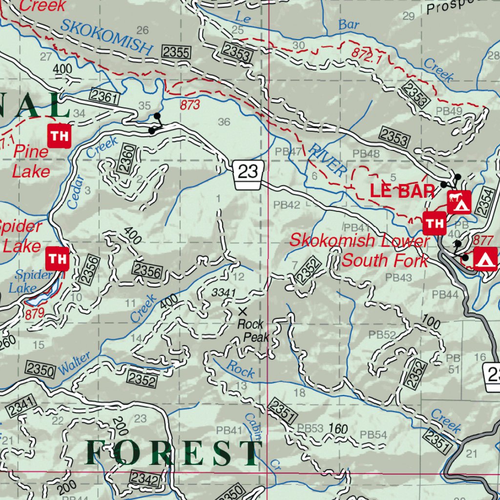 Olympic Peninsula Recreation Map East by US Forest Service R6 Pacific ...