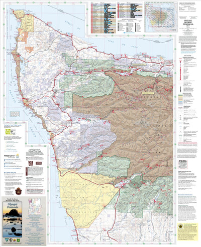 US Forest Service R6 Pacific Northwest Region (WA/OR) Olympic Peninsula Recreation Map West digital map