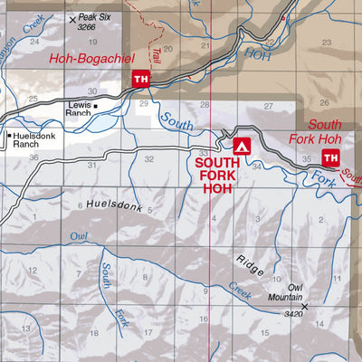 US Forest Service R6 Pacific Northwest Region (WA/OR) Olympic Peninsula Recreation Map West digital map