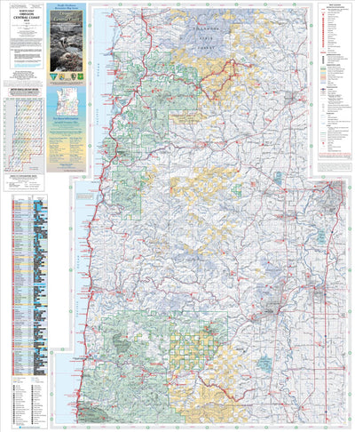 US Forest Service R6 Pacific Northwest Region (WA/OR) Oregon Central Coast Recreation Map North digital map