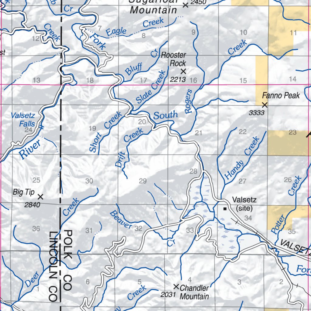 Oregon Central Coast Recreation Map North by US Forest Service R6 ...