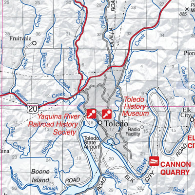 US Forest Service R6 Pacific Northwest Region (WA/OR) Oregon Central Coast Recreation Map North digital map