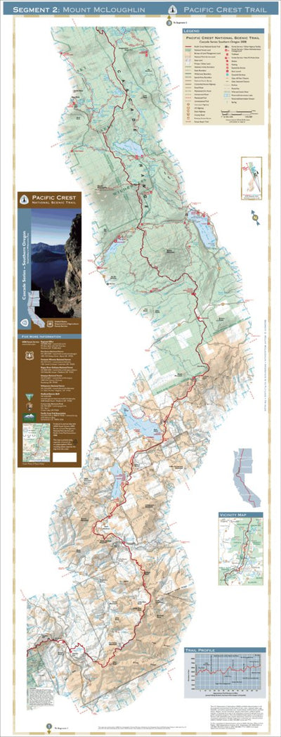 US Forest Service R6 Pacific Northwest Region (WA/OR) Pacific Crest National Scenic Trail - Map 7 Seg 2 - Southern Oregon digital map